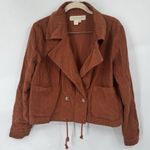Saltwater Luxe Corduroy Western Crop Jacket Women Small Brown Academia Cowgirl Photo 0