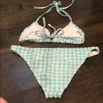 Aerie  Blue and White Gingham Bikini Set Photo 1