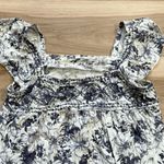 Blu Pepper White Blue Floral Tank Top Blouse Shirt Women’s Large Photo 3