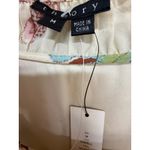 Theory  NWT Dazell Silk Knee Length Dress Neutrals Floral Size Medium Formal Photo 5