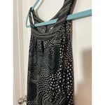 Black White Paisley Top Plus Tank 18 20 Women’s Blouse Shirt Work Office Pattern Photo 1