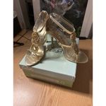New Women’s Celeste Charlize 3.5” High Heel 👠 Shoes Gold Rhinestones size 9 Photo 1