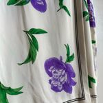Ganni Vintage Italian silk Floral Purple and Green Skirt size 36/ XS Photo 1