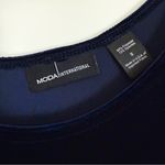 Vintage Y2K MODA INTERNATIONAL Velvet Maxi Dress in Deep Navy Blue | Size S Photo 11