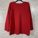 Missguided Asos Red Ribbed V-Neck Oversized Sweater Dress - Size Medium (US 8) Photo 5