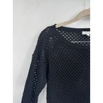 Dalia’s Rave Witchy Goth Retro Y2K Sheer Knit Cropped Top Women Medium Black Photo 3