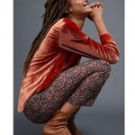 Anthropologie NWT The Essential Slim Straight Trousers Brown Brocade Print sz 6 Photo 1