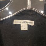 James Perse  Short Sleeve Shift Shirt Dress Women's Sz Medium Black Cotton Blend Photo 2