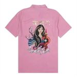 Disney NWT  Her Universe Mulan Traditional Portrait Woven Button Up Shirt Top L Photo 1