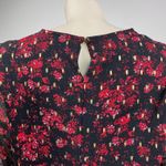 J.T.B. Missy Black, Red and Gold Floral Shift Style Dress‎ Size M Photo 2