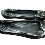 Torry Burch Patent Flat Ballet Black Leather Shoes Size 9Mp Photo 2