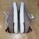 Coach Signature Low Top Sneaker Size 6 Tan Beige Brown Photo 5