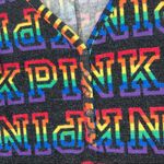 PINK - Victoria's Secret Pink Victoria’s Secret Rainbow Spell Out Butt Flap One Piece Pajamas Sz M Photo 2