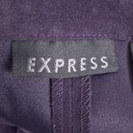 EXPRESS Vintage  Faux Suede Midi Skirt Size 11/12 Center Front Slit Boho Western Photo 5