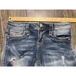 Rock Revival  Womens 27 Arda Skinny Jeans Distressed Ripped Thick Stitch Thrashed Photo 7