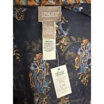 Chico's Paisley Ruana Midnight Blue Sheer Kimono Topper Small Medium NEW Photo 4