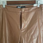 ZARA Brown Boho, Western Faux Leather Leggings Photo 1