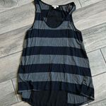 Banana Republic Black and Gray Asymmetrical Sleeveless Tank Top Photo 0