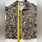 Mika & Milan Animal Print Zip up Women’s Jacket, Size Medium Brown Photo 6