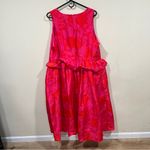 Kate Spade NWT  Target Rose Peplum Pink Red  Lined Midi Dress W/ Pockets NY Sz 17 Photo 10