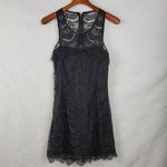 TCEC Women Dress Size M Black Eyelash Scallop Lace Sleeveless Open Back Cocktail Photo 12