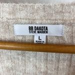 Steve Madden BB Dakota Ivory Ribbed Long Sleeve Knit Sweater Dress L Size L Photo 4