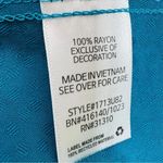 Fortune + Ivy  Cutout Back Tie Eyelet Trim Blouse Teal Blue Size Large Photo 10