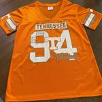 NCAA Rare UT Tennessee Volunteers M V-Neck Jersey with Rhinestones TN  Photo 0