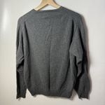 Greyland Sweater Womens XL Gray Knit V Neck Cashmere Office Preppy Academia Photo 1