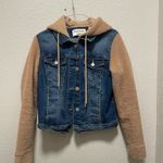 Wall Flower Denim Sherpa Jean Jacket Size M Photo 2
