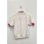 Off White Vintage Ramie/Cotton Top by Sport | Knit Breathable‎ Shirt Photo 2