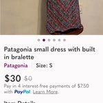 Patagonia Multicolor Dress with built in bralette Photo 2
