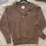 Champion Reverse Weave Mock Neck Sweatshirt Brown Photo 0