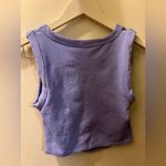 Free People Movement $40 Throw Muscle tank Top Cropped Purple Athletic Med/Lrg Photo 1