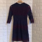 Venus  two tone burgundy & navy lace‎ dress Photo 4