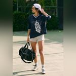 NWT Free People Movement Star Struck Logo Tee Blue Photo 5