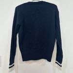 Rag and Bone  Womens Serena Cardigan Sweater Small Navy Blue Academic Cotton Wool Photo 6