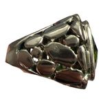 None Pristine Sterling Silver .925 10ct Genuine Checkerboard Green Topaz Ring Size 9 Photo 1