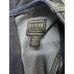 Guess  Jayden Denim Jumpsuit L Y2K Sleeveless Wide Leg Belted Zip‎ Back Dark Wash Photo 2