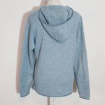 Eddie Bauer Light Blue Fleece Sweater Hoodie Size Medium Preppy Blue Pullover Photo 6