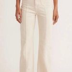 Marine layer  Archive Flare Jeans in Ecru White Size 10 Photo 0