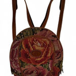 El Rosario Guatemala Colorful Embroidered Tapestry Backpack Purse Brown Photo 0