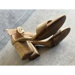 Madewell  womens tan suede ankle buckle block heels high sandals size 8 Photo 5