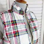 st. john's bay St. John’s Bay Plaid Full Zip Puffer Vest White Multi Medium Photo 4