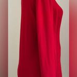 Erika  Red Long Sleeves Turtleneck Zip Up Front Sweater SZ M Photo 2