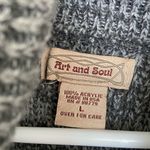 EUC Art and Soul‎ women’s gray black knit cowl neck loose poncho sweater large Photo 3