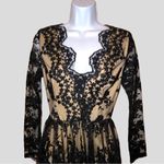 Forever 21 black sheer lace maxi with nude bodysuit underlay! Photo 1
