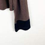 Victoria's Secret VICTORIA’S SECRET Dark Brown Black Velour Accent Long Sleeves Cropped Top Large Photo 4