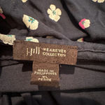 J Jill Wearever‎ Top Womens Size XLP Floral Navy Rayon Spandex Off Shoulder Blue Photo 6