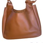 Neiman Marcus 🎓  Cognac Faux Leather Shoulder Hobo Bag Photo 3